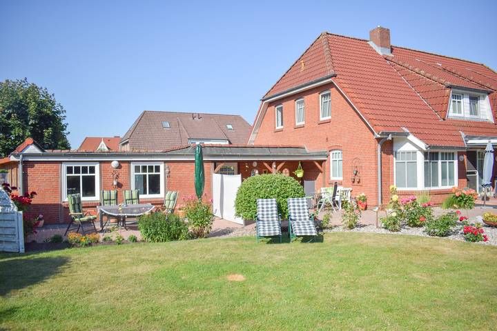 Appartement entier, Appartement 'Ferienwohnung Strandgut' avec terrasse partagée, jardin partagé et Wi-Fi in Niebüll, Frise du Nord