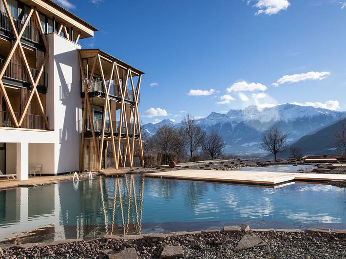 Hotel für 5 Personen, mit Ausblick und Terrasse sowie Sauna und Garten im Vinschgau