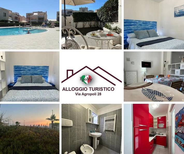 Appartamento per 4 persone, con piscina e giardino nonché panorama in Fregene