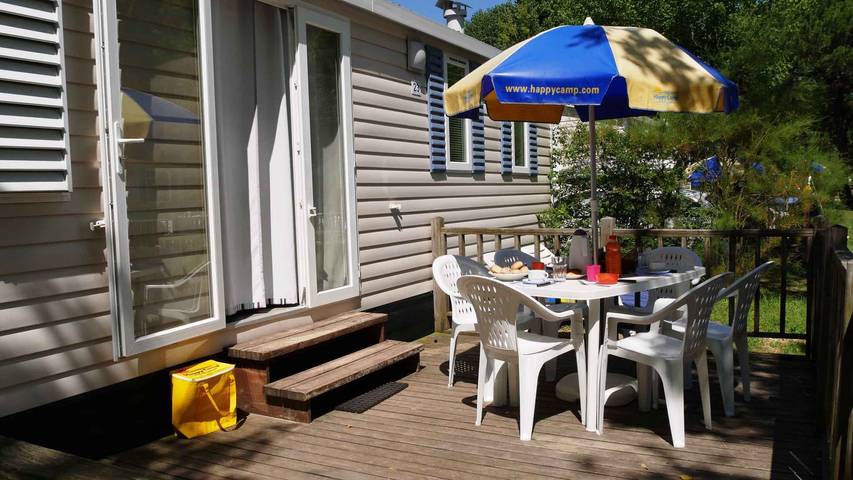 Mobilehome mit Klimaanlage, Terrasse und Pool in Montalto di Castro, Viterbo Provinz