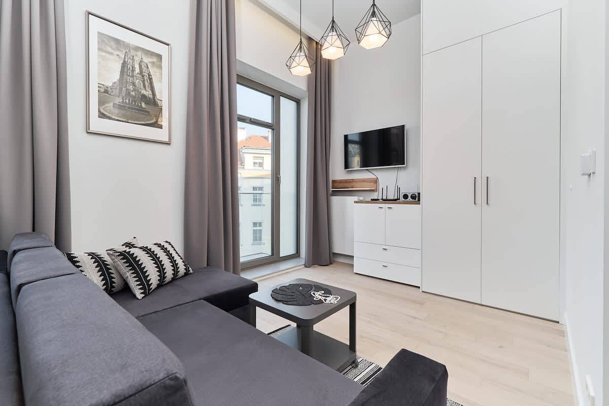 Studio entier, Wyspa Słodowa 9 Wrocław | Comfortable Studio with Balcony in Wrocław, Bas-Silésie