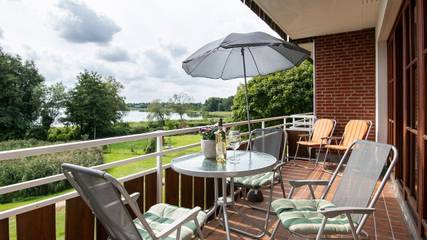 Ferienwohnung für 6 Personen, mit Balkon und Sauna, mit Haustier in Pönitz am See