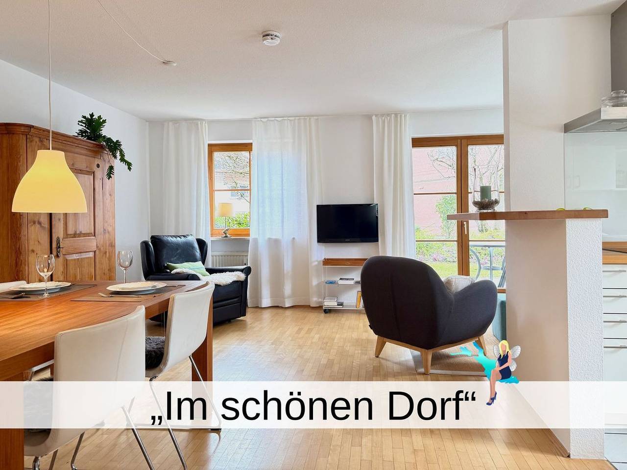 Ganze Wohnung, Ferienwohnung Im schönen Dorf - idyllische Lage mit Terrasse und Garten in Bodolz, Bayerisch Schwaben