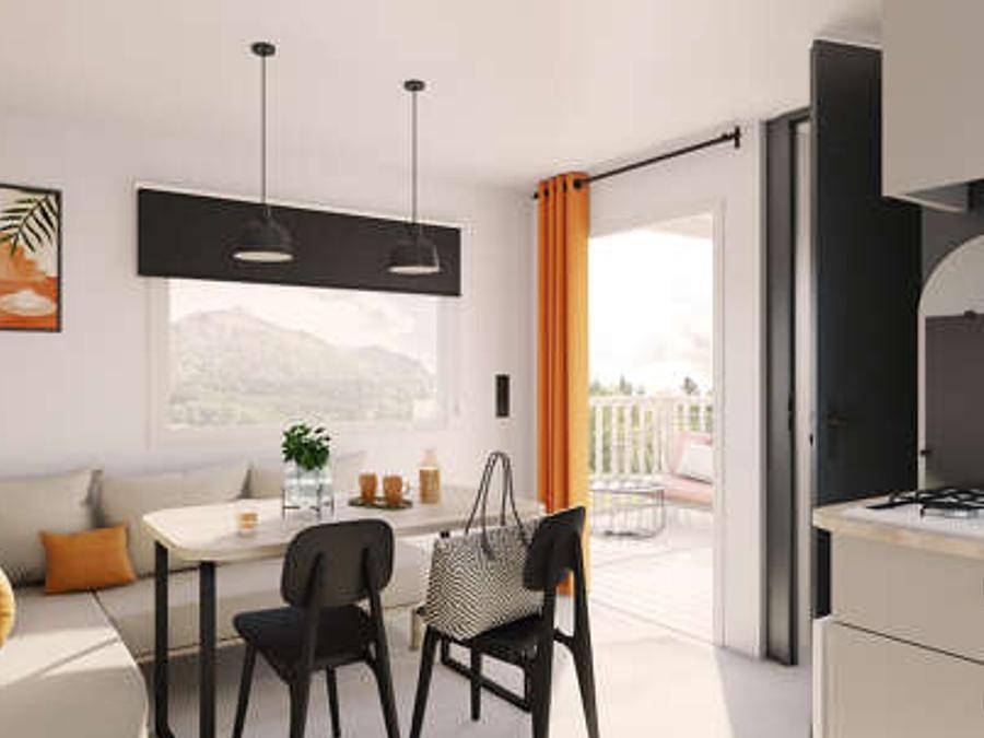 Flower Camping du Lac de la Seigneurie - Mobilhome 4 personas - Nuevo// Mobil-Home Loggia Confort 32m² - 4 plazas + Terraza cubierta integrada + Tv+ cama160 in Leval, Territorio de Belfort