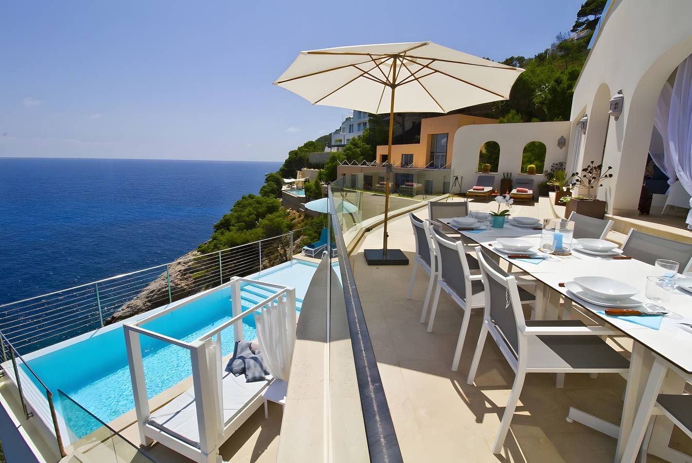 Villa 'Blanca' mit Meerblick, Wlan und Klimaanlage in Costa de Canyamel, Capdepera
