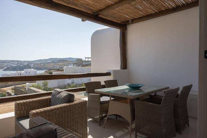 Ferienhaus für 8 Personen, mit Pool und Ausblick sowie Terrasse, mit Haustier auf Mykonos - 4