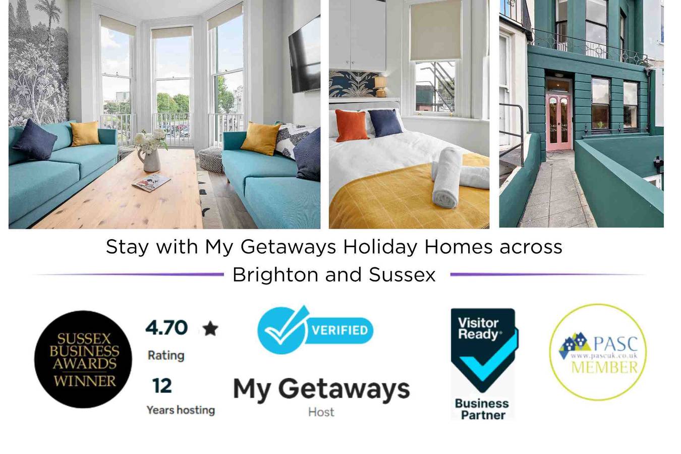 Narrow House with Free Parking | By My Getaways in Brighton, Sussex