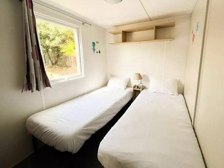 Camping Domaine Les Oréades - Mobilheim 4 personen - Cottage Lodge 3 Zimmer 4 Personen Klimatisiert + Tv in Sanguinet, Côte d’Argent