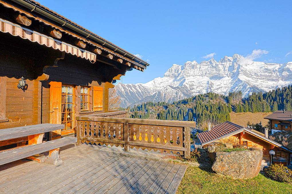 Maison de vacances pour 8 personnes avec balcon in Champoussin, Val-d'Illiez