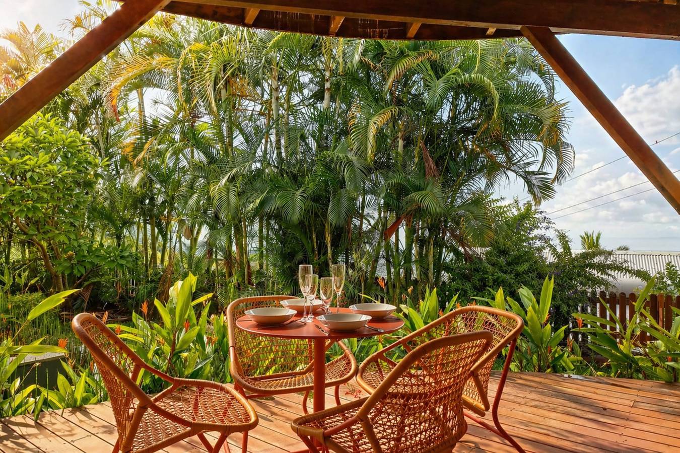 Gehele studio, Le Cardinal -Jacuzzi - Patio in Les Avirons, Réunion