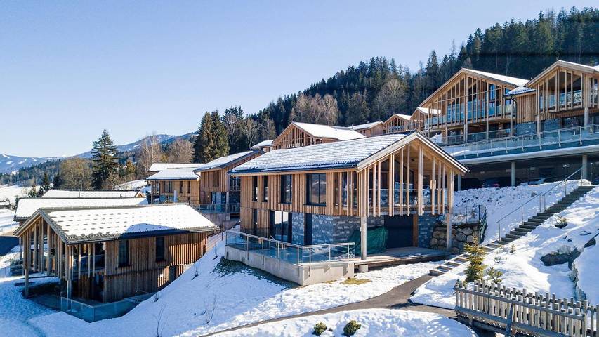 Hütte für 8 Personen, mit Terrasse und Sauna in Haus