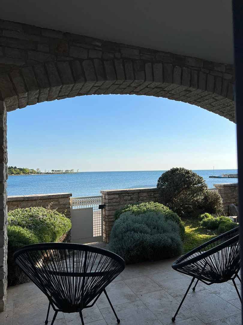Villa mit Klimaanlage und Blick auf das Meer  in Lovrecica, Umag und Umgebung