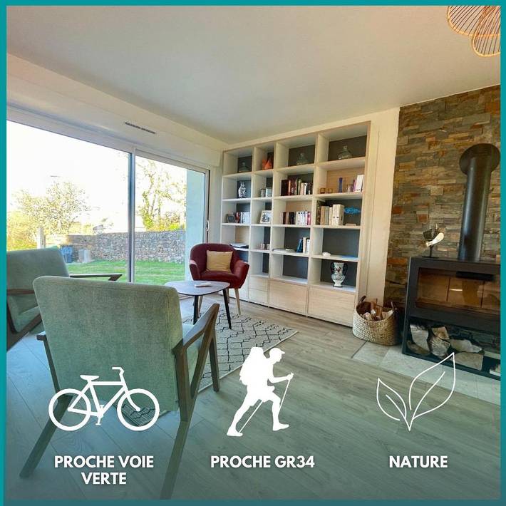 Maison de vacances pour 6 personnes, avec vue et jardin