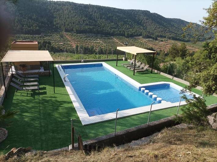 Maison de vacances pour 8 personnes, avec vue ainsi que piscine et jardin