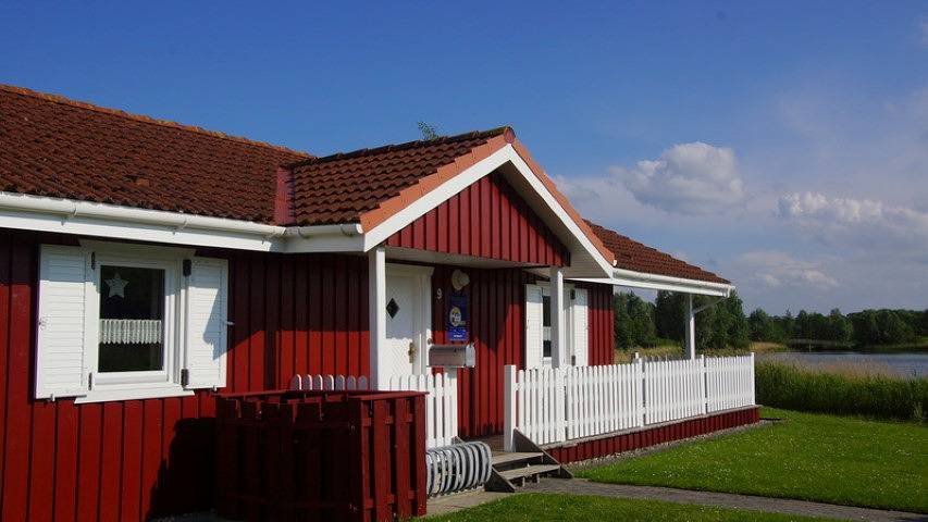 Ferienhaus mit Meerblick für 4 Personen, mit Terrasse und Garten