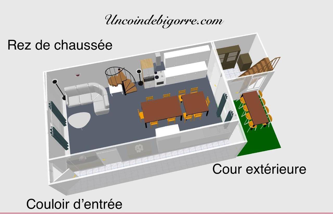 Three-Bedroom Townhouse in Tournay, Hautes-Pyrénées