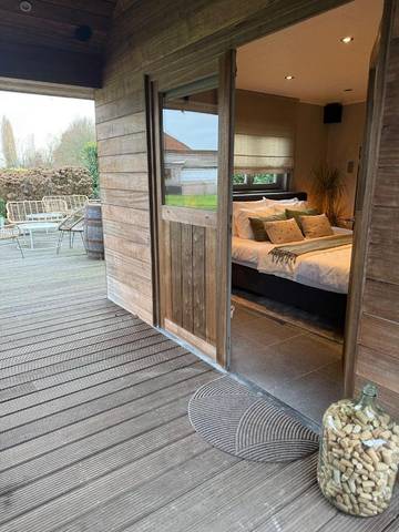 Chambre d’hôte pour 2 personnes, avec terrasse ainsi que sauna et jardin à Deinze