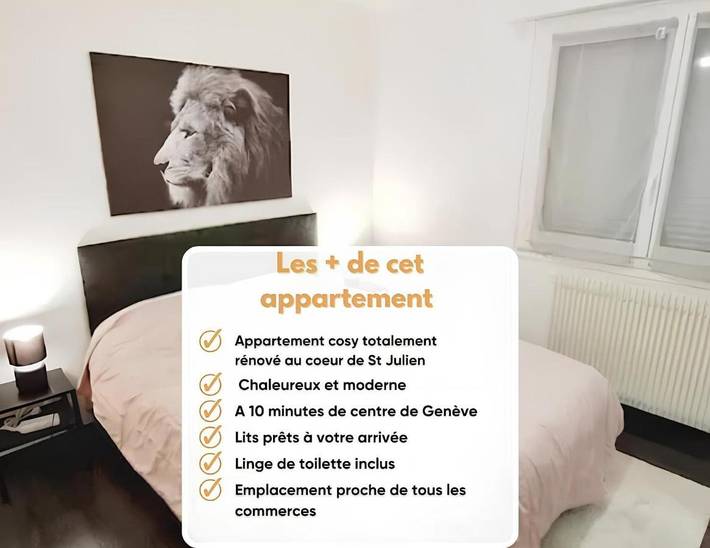 Appartement de vacances pour 4 personnes, avec Balcon et Terrasse à Saint-Julien-en-Genevois
