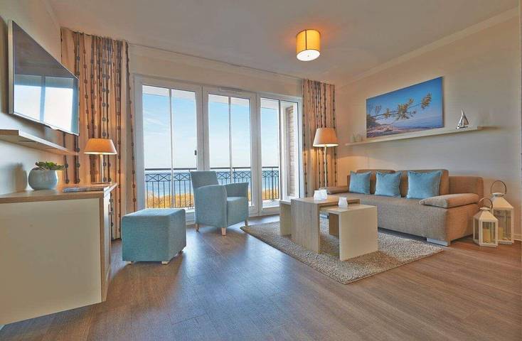 Ferienwohnung für 4 Personen, mit Balkon und Terrasse sowie Pool und Sauna in Börgerende-Rethwisch