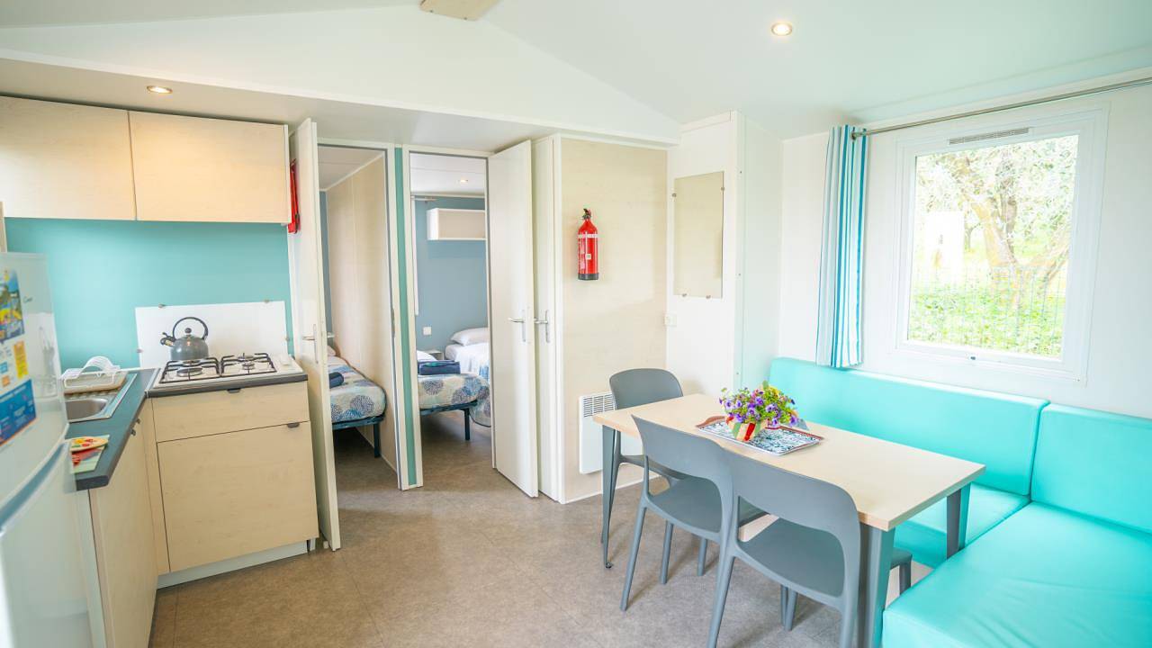 Cisano San Vito Mobilehome Happy Premium mit Panoramablick für 7 Personen in Cisano, Bardolino