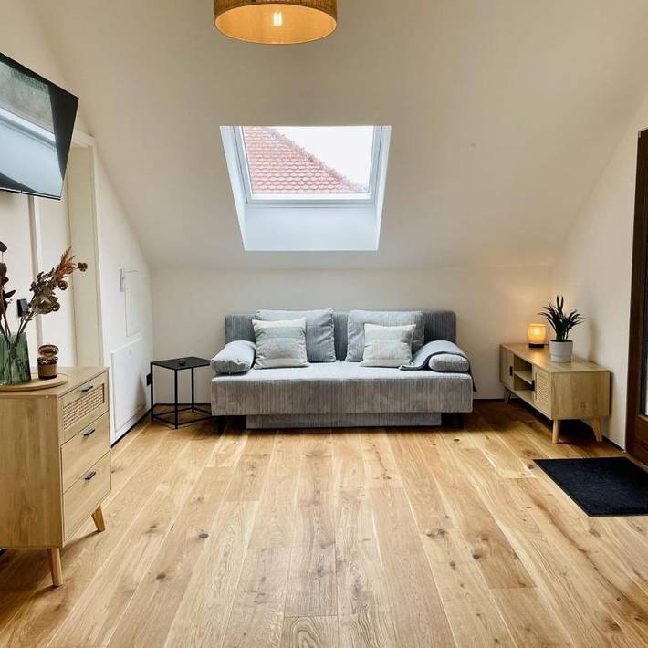 Ferienwohnung für 3 Personen, mit Balkon und Ausblick in Edesheim