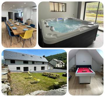 Gîte pour 14 personnes, avec terrasse ainsi que jacuzzi et jardin, animaux acceptés dans Occitanie