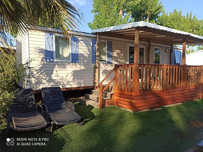 Camping para 6 personas, con Jacuzzi y Terraza además de Jardín y Piscina en Valras-Plage