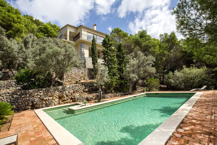 Casa de vacaciones para 6 personas, con Balcón además de Terraza y Jardín en Fornalutx