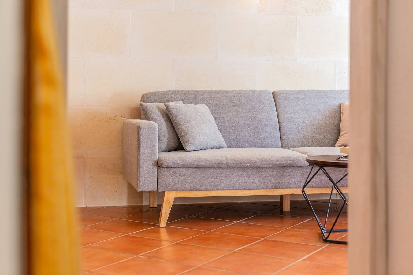 Vacation house with sea view, nice private terrace next to the beach in Cala Blanca, Ciutadella