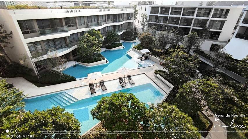 Lägenhet för 2 Personer, med pool samt barnpool och utsikt och trädgård i Hua Hin