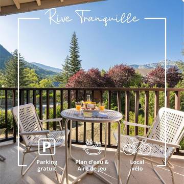 Gîte pour 4 personnes, avec terrasse ainsi que vue et jardin à Jausiers