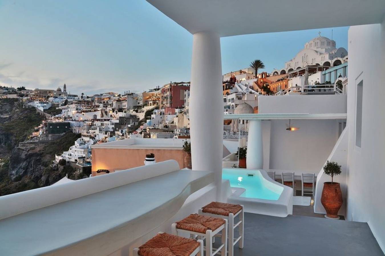 Elegant Santorini Villa | 3 Bedrooms | Dream Villa Maria | Stunning Sea Views & 2 Private Terraces Each With Jacuzzi  | Fira in Thera, Santorini