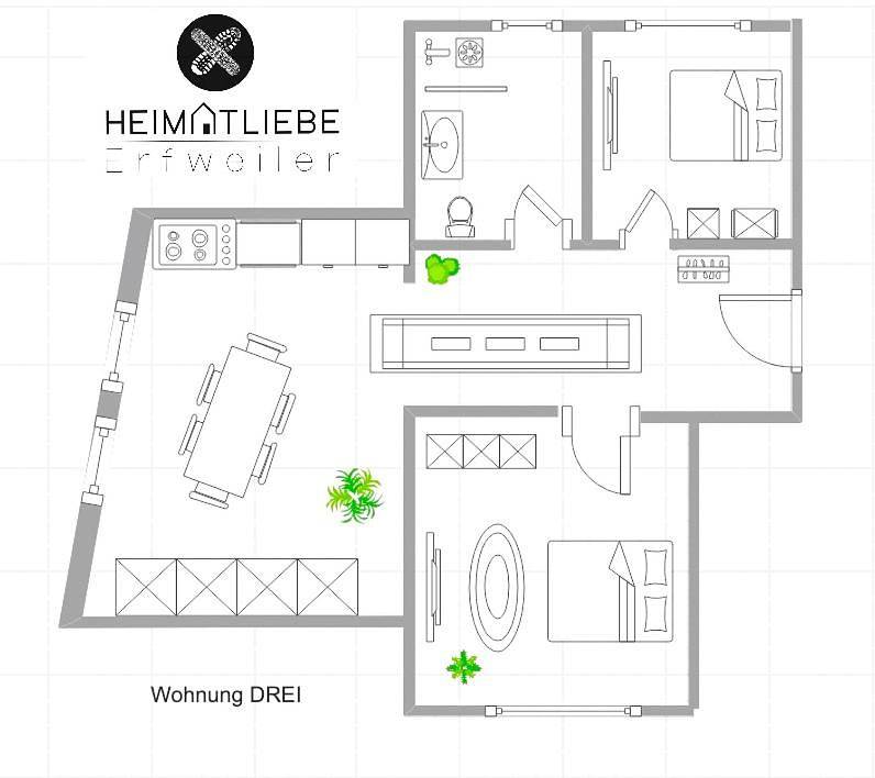 Ganze Wohnung, Two-Bedroom Apartment in Erfweiler, Landkreis Südwestpfalz