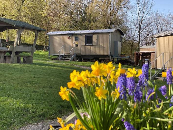 Ferienwohnung für 4 Personen, mit Ausblick und Sauna sowie Garten