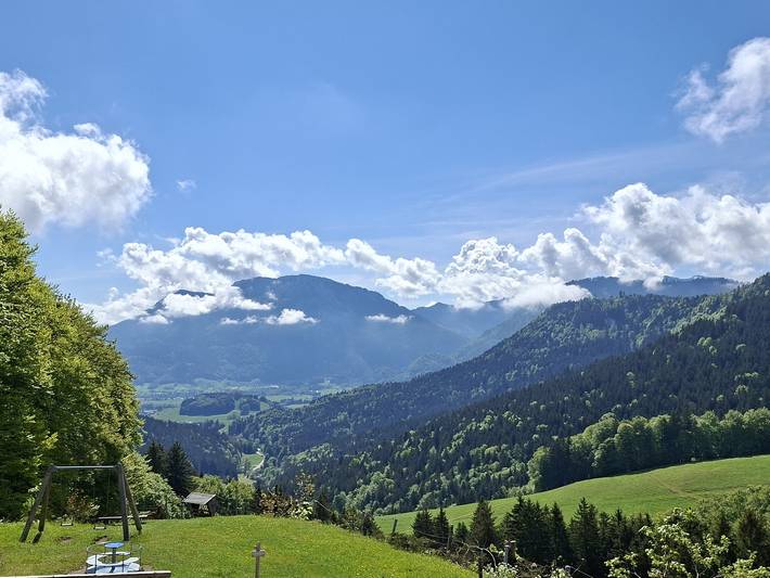 Ganze Ferienwohnung, Berggasthaus Steinberg-Alm inkl. Chiemgaukarte - Ferienwohnung Sophia 34qm, Balk., Kochni., 1 Schlafzimmer, Wohnzimmer, max 2 P. in Ruhpolding, Bayerische Alpen