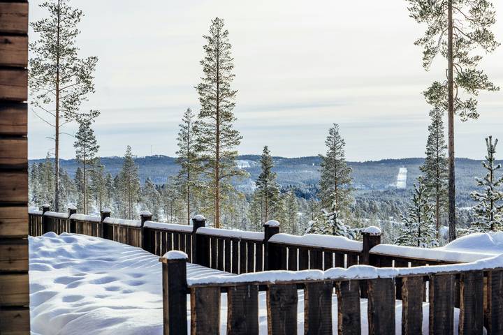 Modernes Berghaus mitten in der Bergwelt bei Idre in Idre, Älvdalen und Umgebung