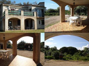 Gîte pour 6 personnes, avec terrasse et jardin, animaux acceptés à Belvédère-Campomoro