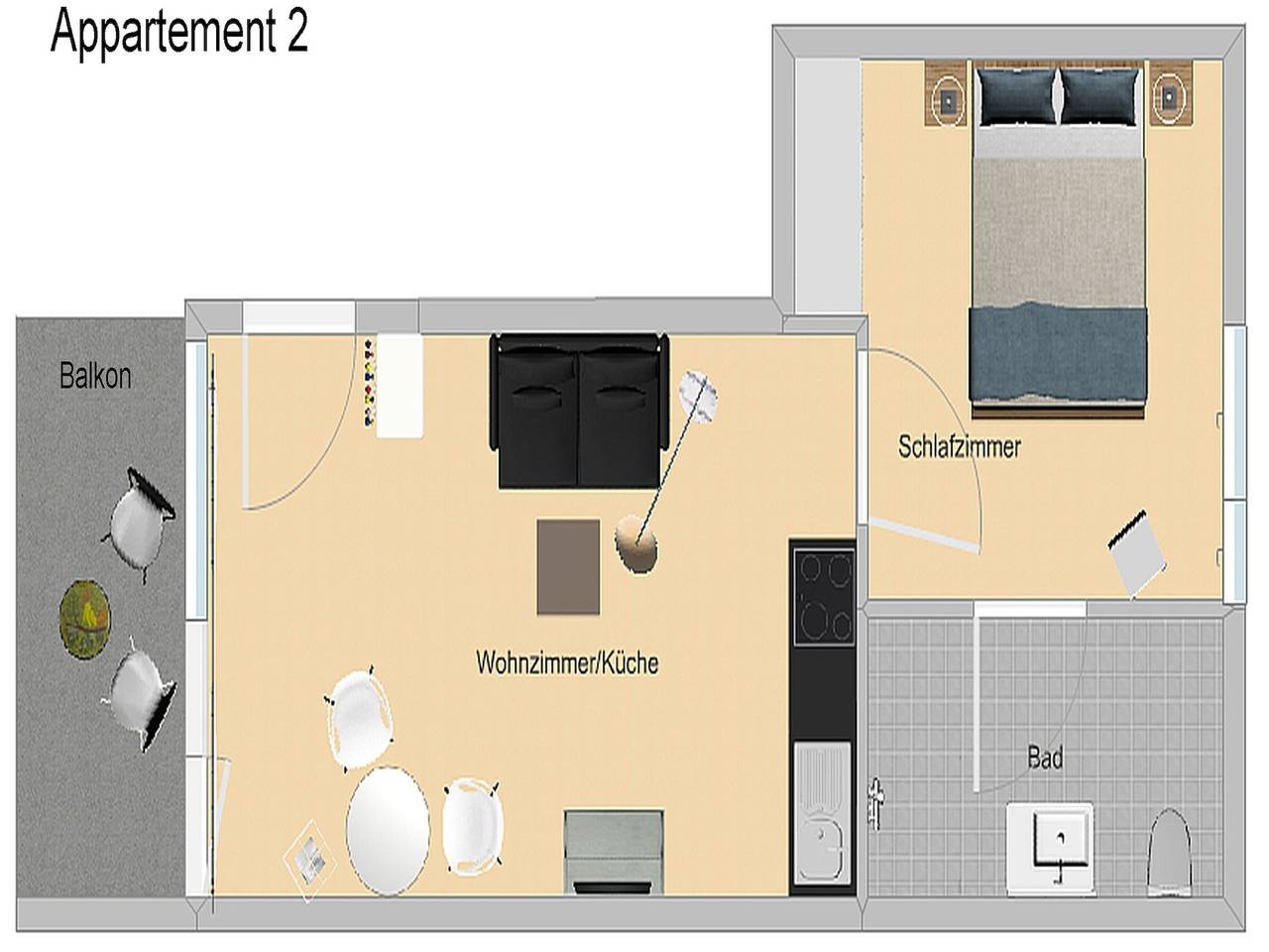 Ganzes Studio, Studio '1, 30qm' mit Privatterrasse, Wi-Fi und Klimaanlage in Altstadt (Freiburg), Freiburg