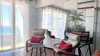 Gîte pour 4 personnes, avec terrasse et vue dans Plage Sarrail   Rive Gauche