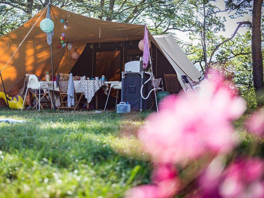 Camping Le Plo - Tienda de campaña 6 personas - Tienda grande De Waard - sin instalaciones sanitarias in Le Bez, Región de Castres