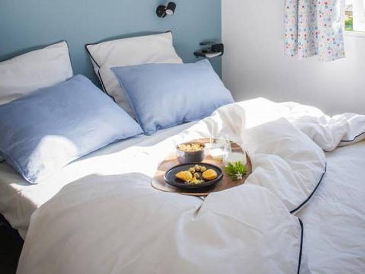 Camping Les Amarines - Camping Paradis - Mobilheim 6 personen - Mh3 Premium, mit Sanitäranlagen in Cornillon, Nimes und Umgebung