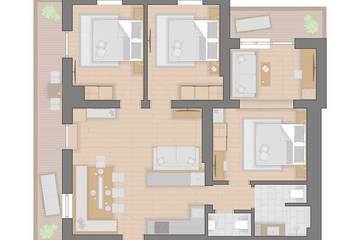 Agriturismo für 6 Personen, mit Garten und Sauna in Leogang