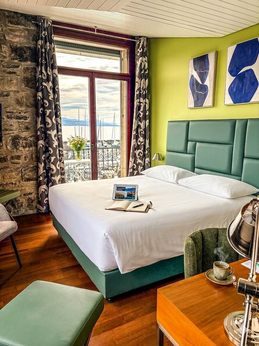 Hôtel Restaurant Rivage Lutry - Chambre Côté Cour in Lutry, Lac Léman