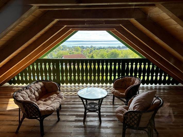 Ferienwohnung für 5 Personen, mit Pool und Ausblick sowie Seeblick und Garten in Revfülöp - 3