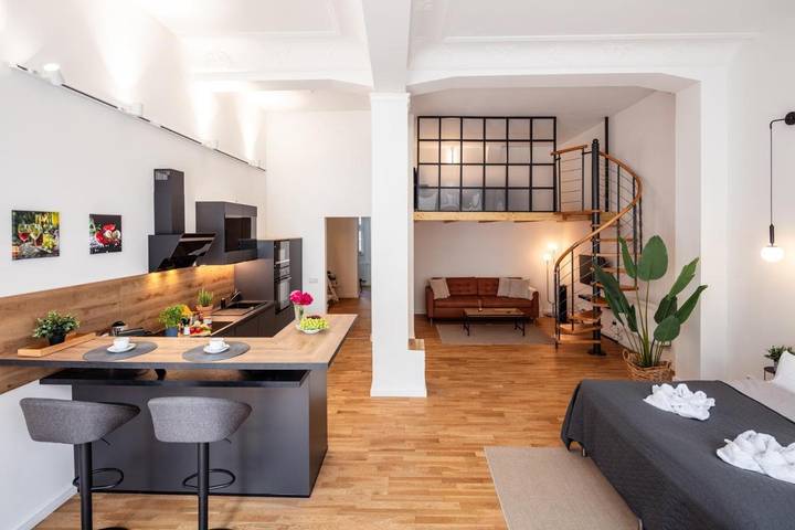 Ferienwohnung für 5 Personen, mit Balkon und Terrasse sowie Ausblick