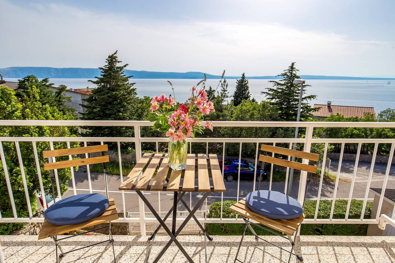 Ganze Wohnung, 1-Zimmer-Ferienwohnung mit Balkon und Meerblick Klenovica, Novi Vinodolski A-5575-b in Klenovica, Primorje-Gorski Kotar