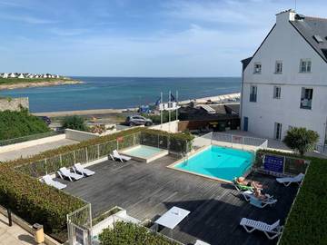 Gîte pour 5 personnes, avec vue ainsi que sauna et piscine dans Plage Tres-Cadec