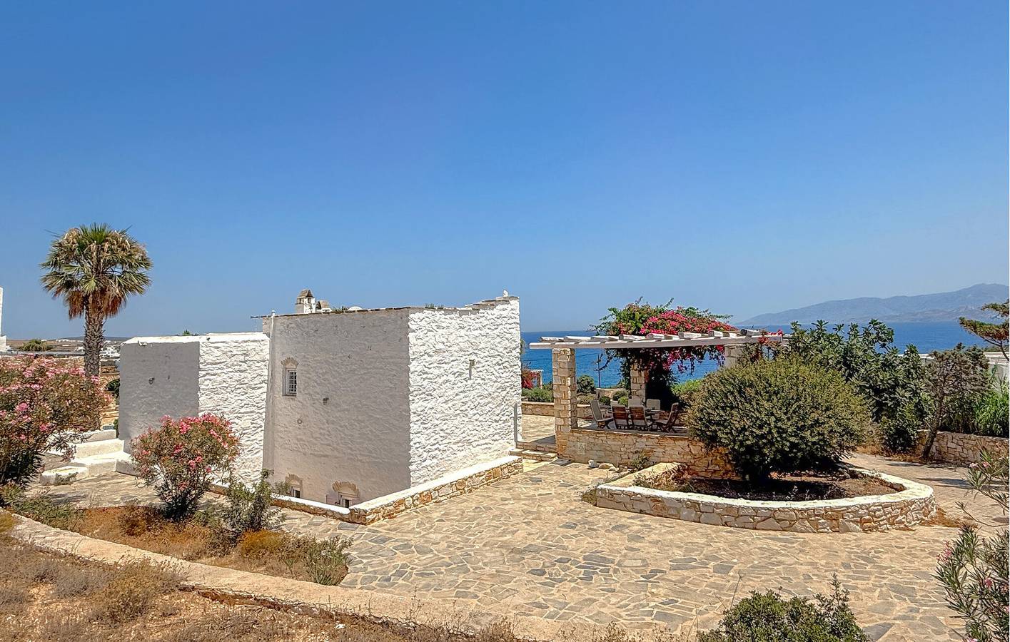 Water View Apt w/ Terrace & Internet, 2.5km from Beach in Paros
