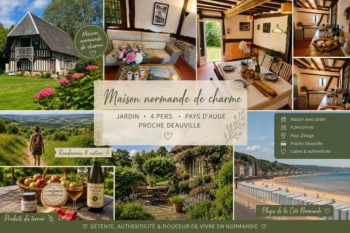 Gîte pour 4 personnes, avec terrasse ainsi que jardin et vue, animaux acceptés à Saint-Philbert-des-Champs