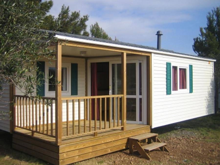 Camping Le Fun - Mobilheim 4 personen - Loggia 31m², 2 Schlafzimmer, Terrasse Eingebaute Loggia, Klimaanlage in Fitou, Narbonne und Umgebung